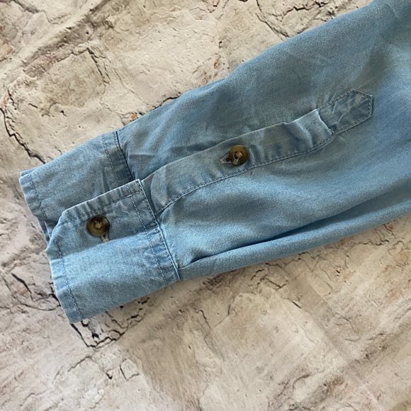 SO Button Down Denim Top - Picture 3 of 9